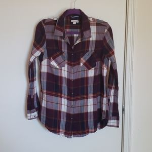 Merona 100% Cotton Plaid Button Down